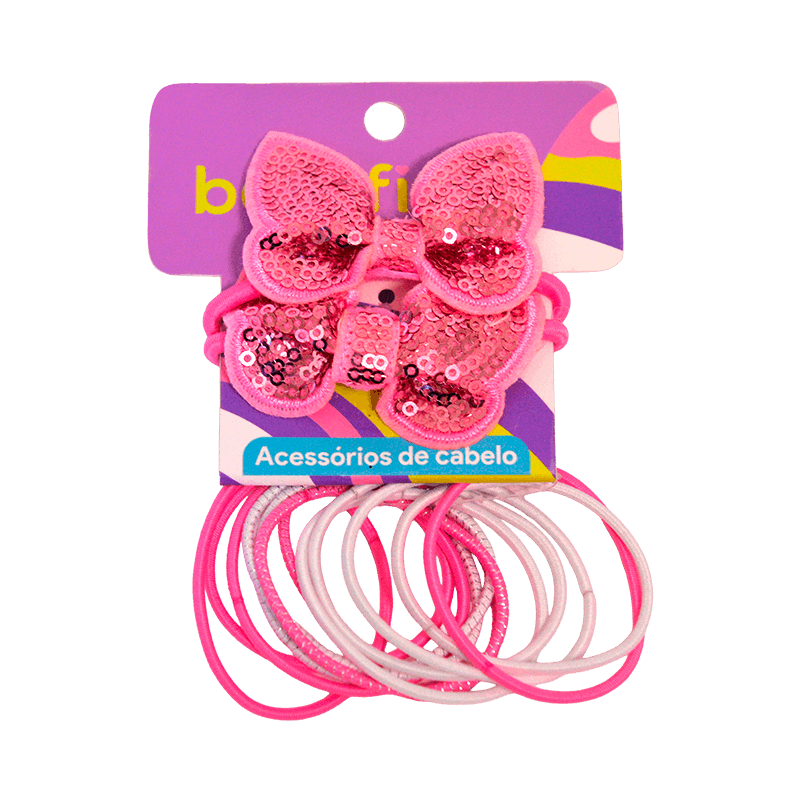 Kit elásticos para cabelo